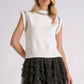 Glamour Edge Rhinestone Tank- White