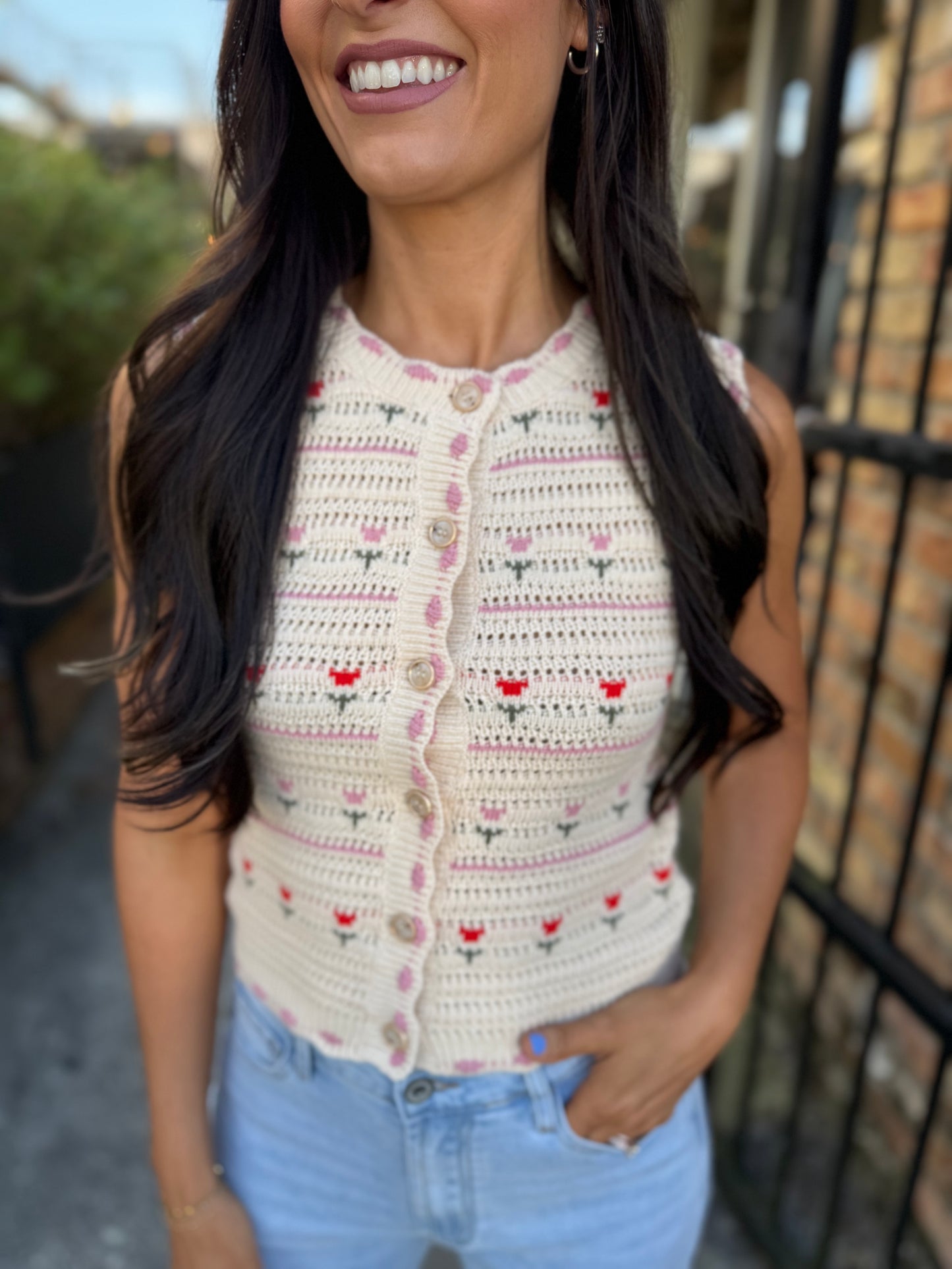 Lucrezia Vest- Ecru