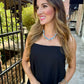 Scarf Necklace- Heart & Bow Multi Charm