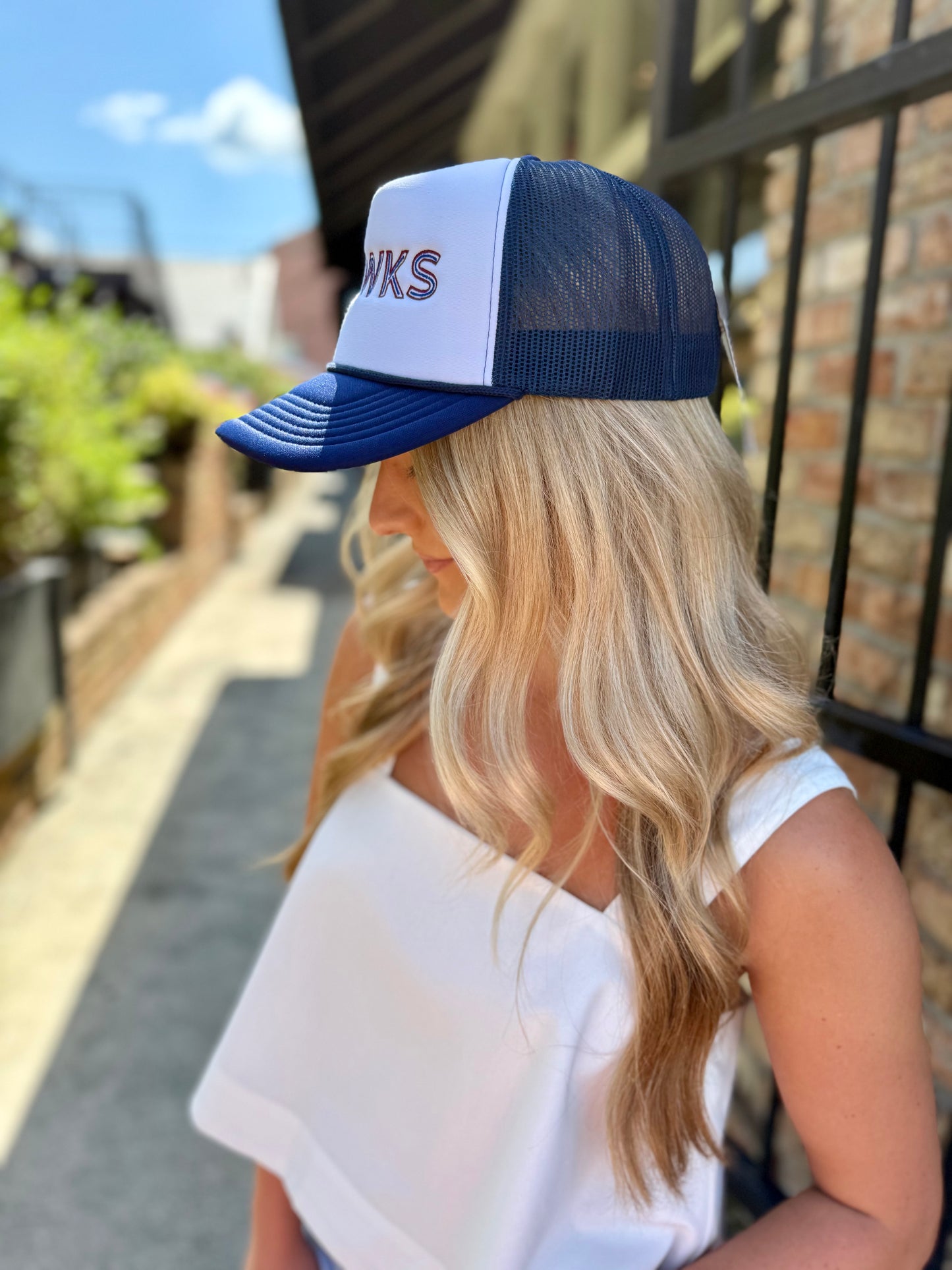 Hawks Trucker Hat- Navy/White