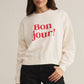 Z Supply Bonjour Sweatshirt- Sea Salt