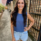 Z Supply Sloane Linen Tank- Vintage Indigo