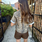 Tiger Boxy Button Denim Top
