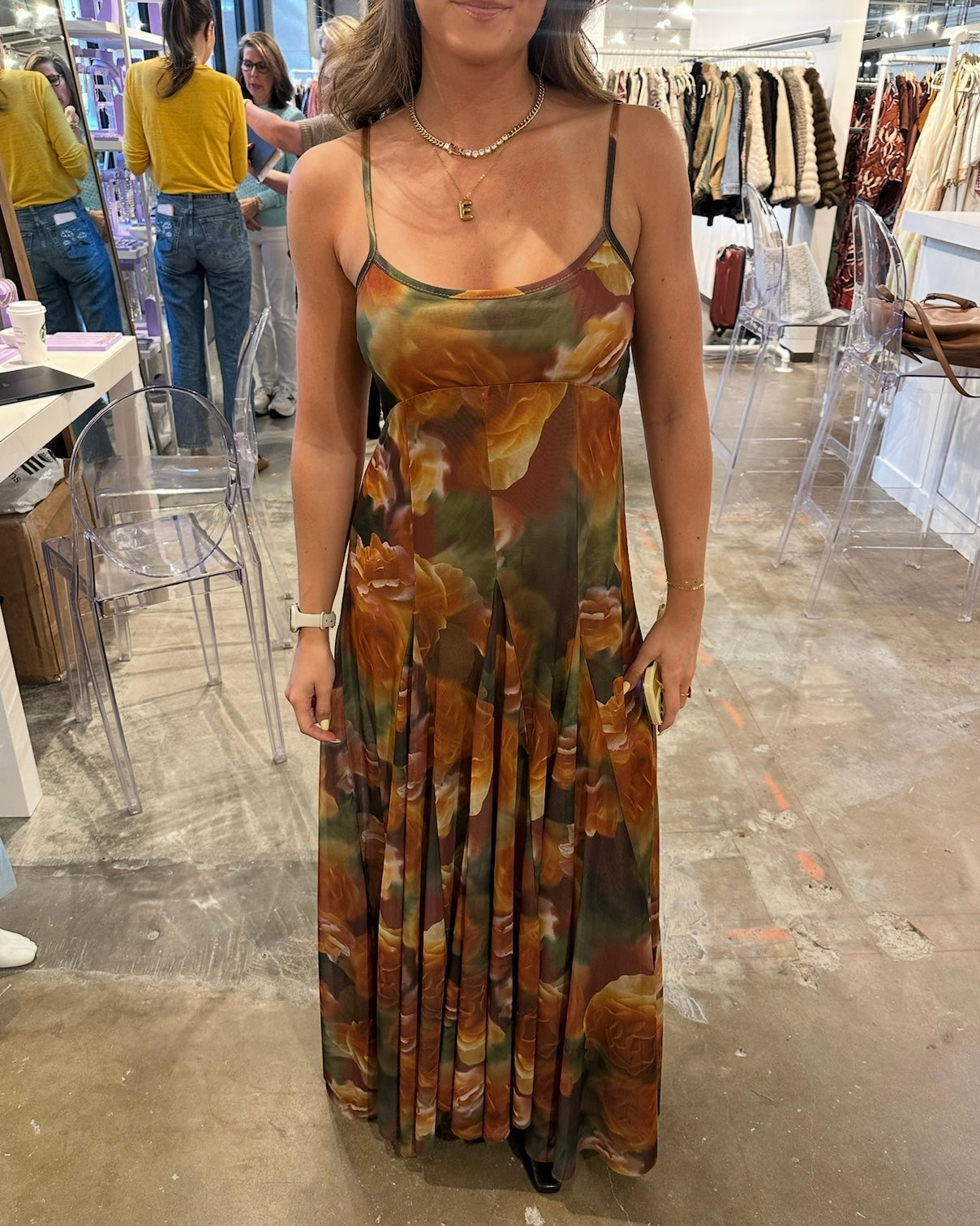 Heart Beats Godet Maxi Dress- Rose Petal