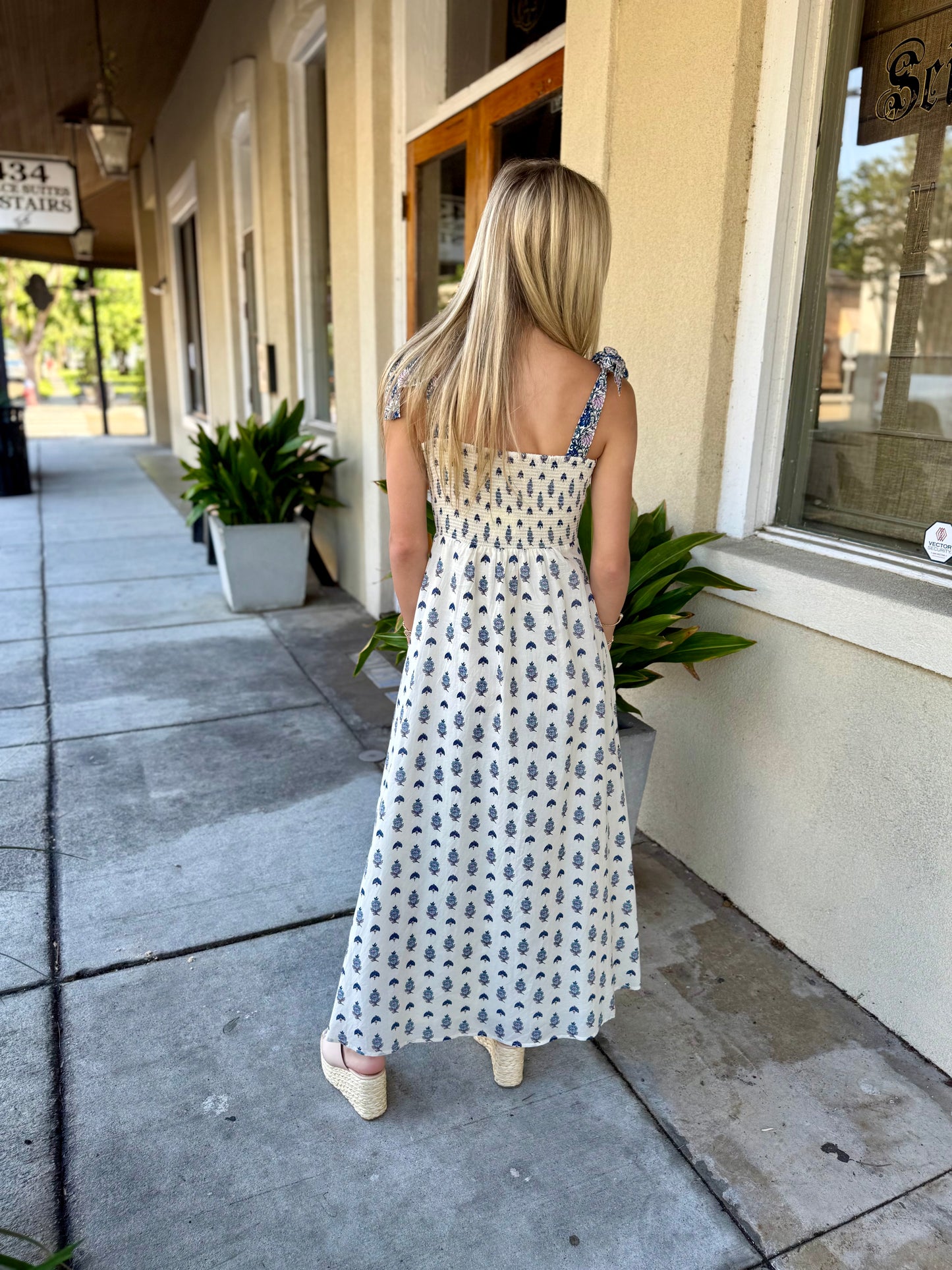 Santa Barbara Dress- Power Blue