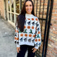 Witch Hat, Pumpkin & Cat Mockneck Sweatshirt