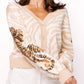 Tiger on Tiger Cardigan- Ivory