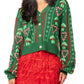 Queen Holly & Peppermint Cardigan- Green