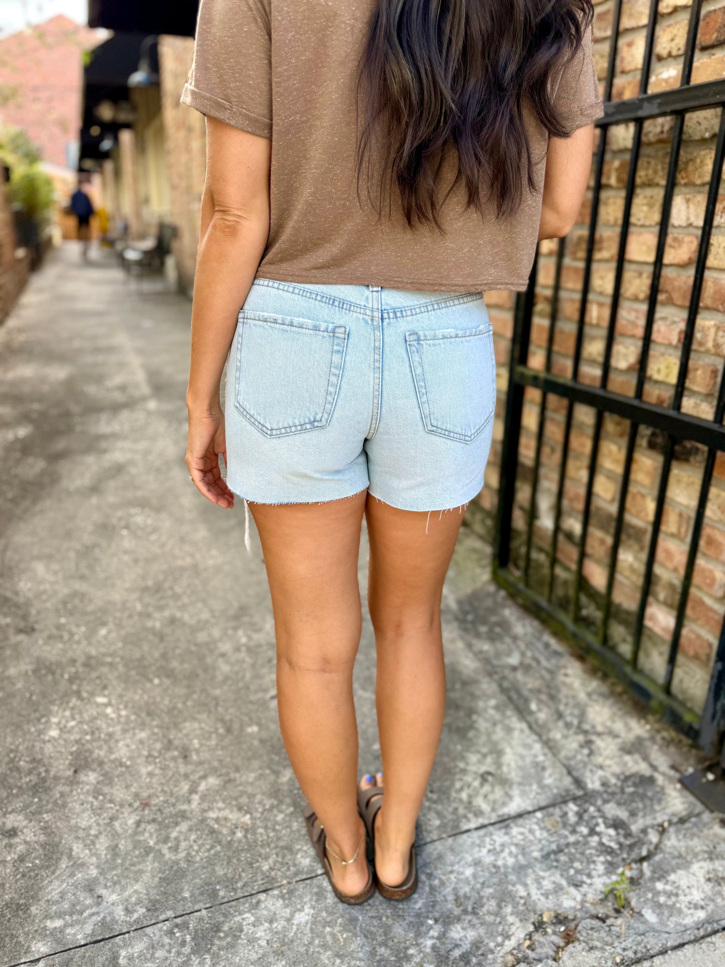 Sand Toys Cropped Tee- Mocha