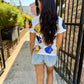 Football Fever Tee- Royal & Gold