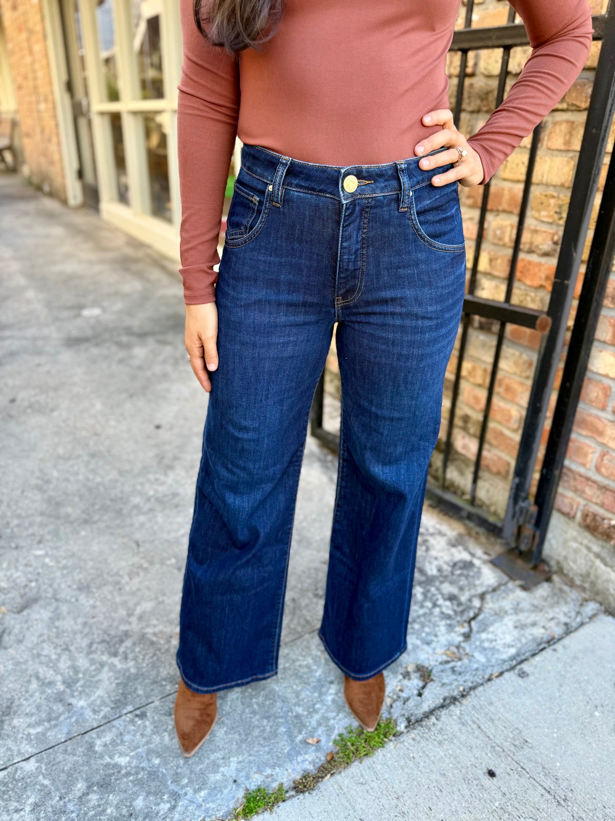 Maya (Angelically) HR Wide Leg Denim