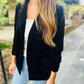 Ashley Velvet Blazer- Black