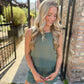 Z Supply Sloane Linen Tank- Everglade