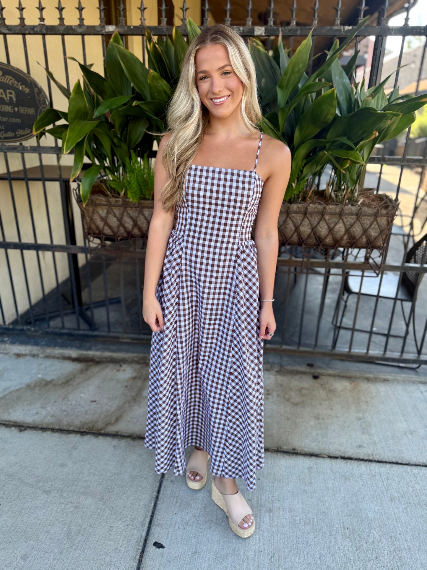 Kalley Maxi Dress- Brown
