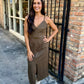 Urban Fall Midi Dress- Olive