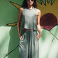 Z Supply Sloane Linen Tank- Everglade