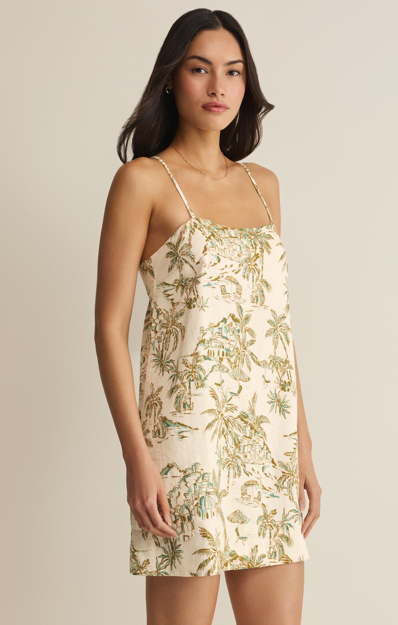 Z Supply Maude Tiki Tide Mini Dress- Island Coconut