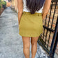 Volly Pleated Mini Skort- Olive