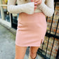 Entertainer Faux Suede Skirt- Rose Pink