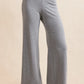 Page Turner Wide Leg Pants- Gray