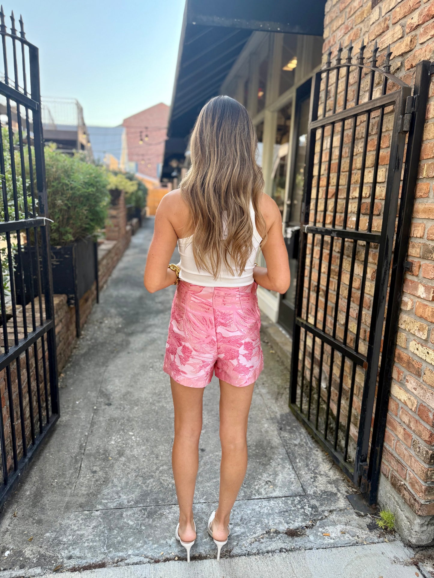 Sophia Skort- Pink Jacquard