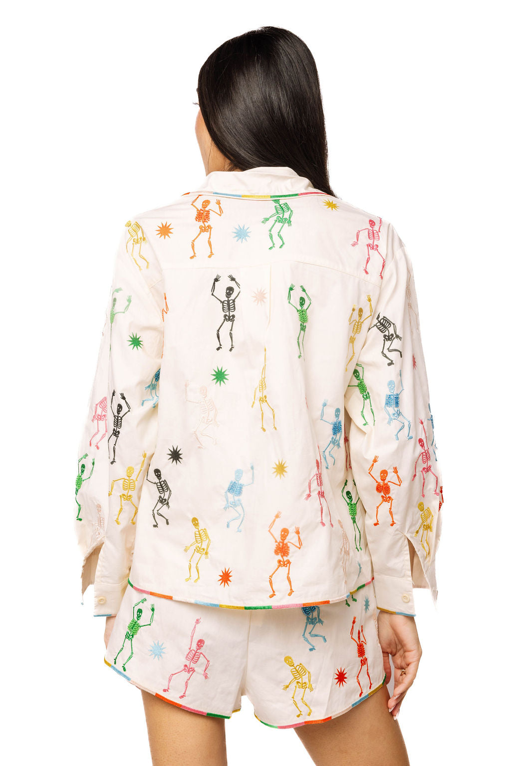 Queen Skeleton Button Up Top