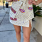 Queen LSU Scattered Logo Rhinestone Skirt