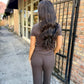 Z Supply Just Right Rib Pant- Cocoa Bean