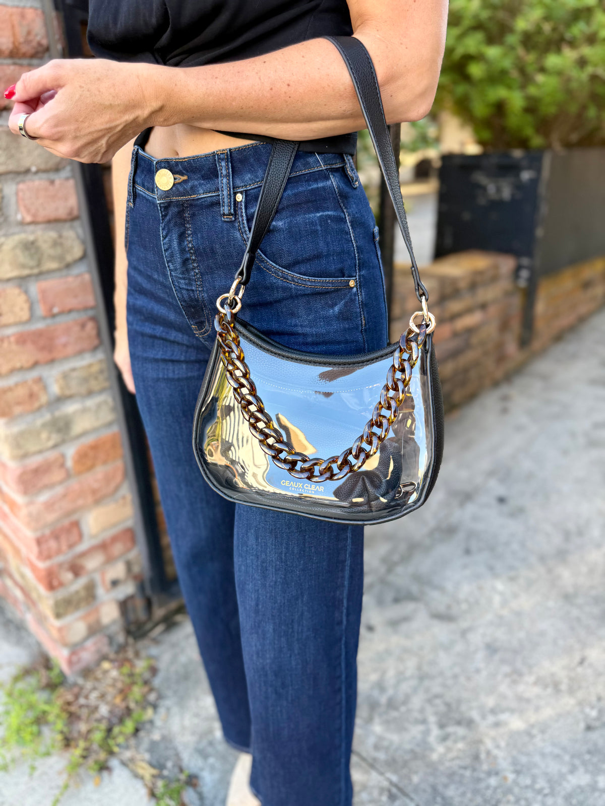 Mimi Clear Bag- Black