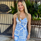 Alba Romper Dress- Blue Pattaya