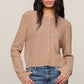 Z Supply Medina Pointelle Cardigan- Macaroon