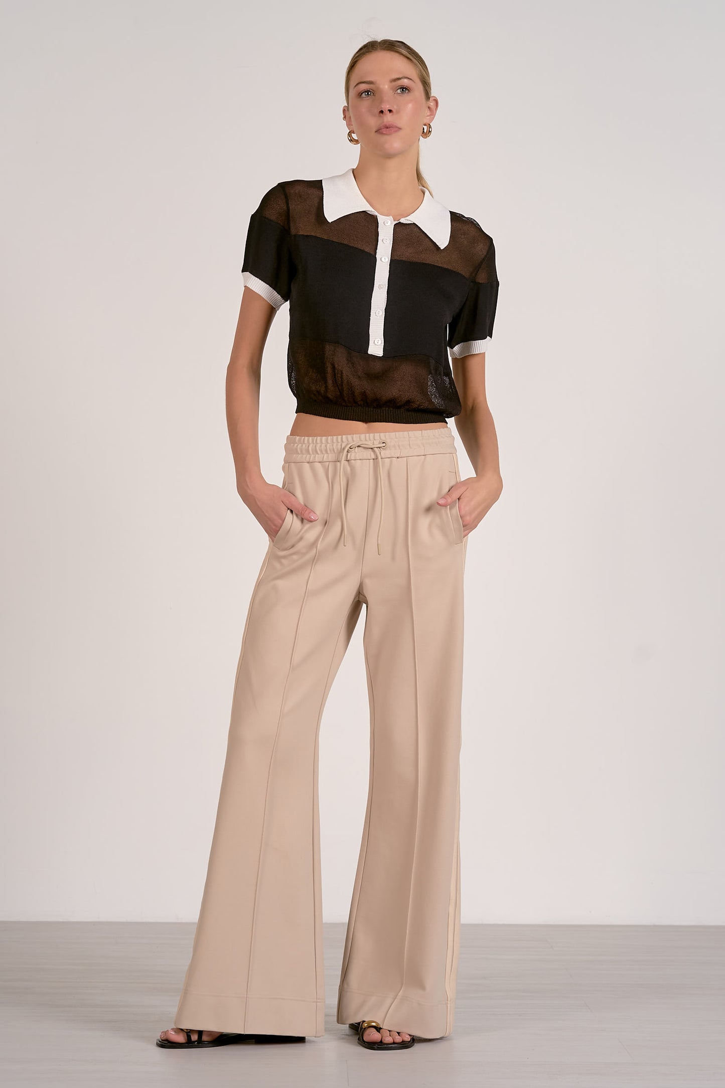 Cool Girl Track Pants- Beige