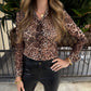 Rachel Leopard Top