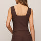 Z Supply Magnolia Linen Top- Chocolate Cherry