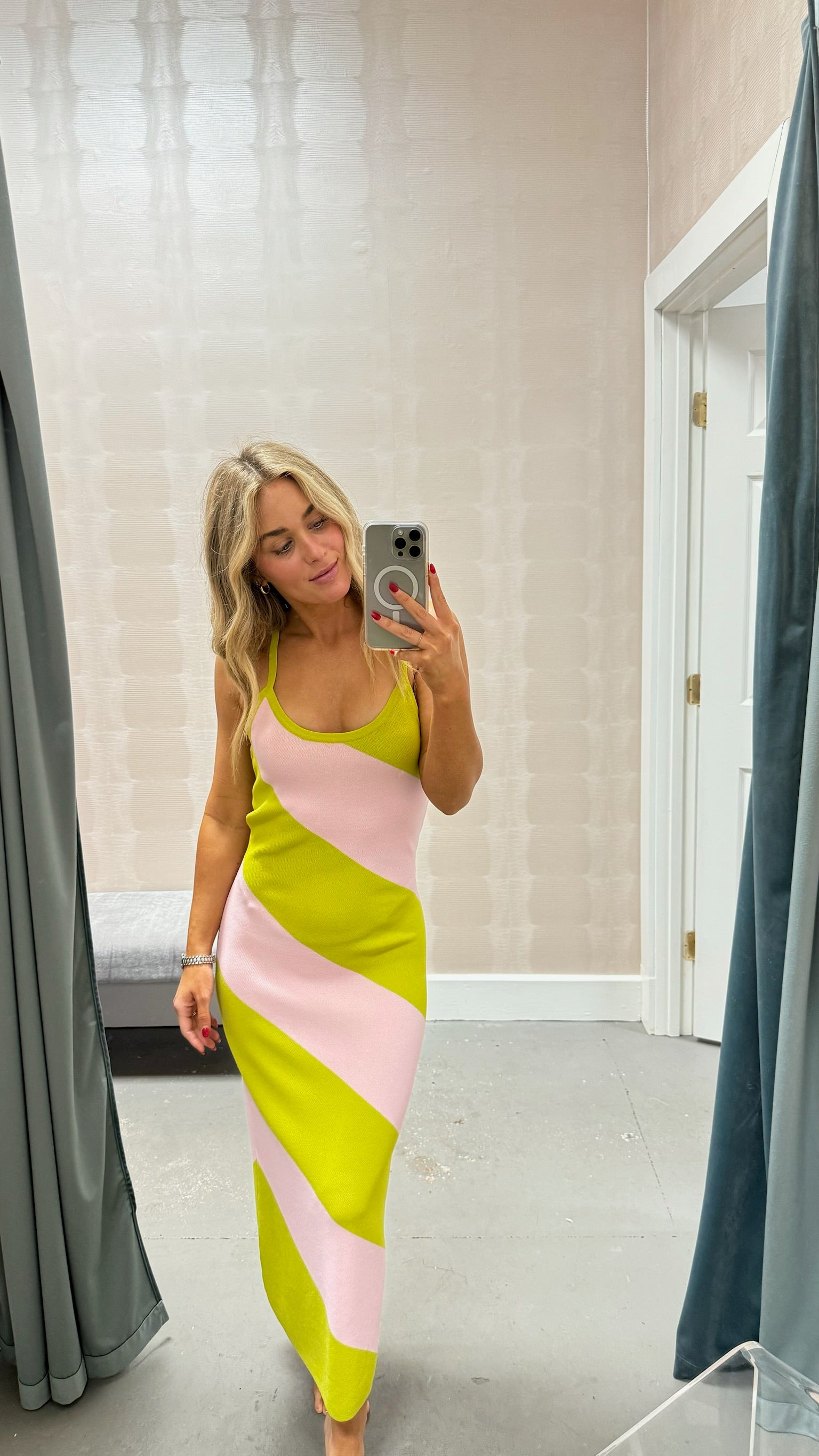 Colorblock Midi Dress