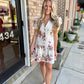Alvina Floral Button Mini Dress