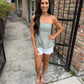 Waves Tube Top- Sage Green