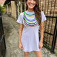 Mardi Gras Bead Dress- Lavender