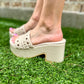 Cove Platform Sandal- Natural