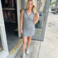 Hunter Hooded Zip Dress- Grey