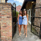 Pattaya Belted Romper- Sky Blue