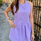 Queen Rhinestone Tank Dress- Lavender