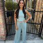 FP Mineral Washed 2 PC Pants Set- Sage Green