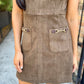 Horse Bit Suede Dress- Wood