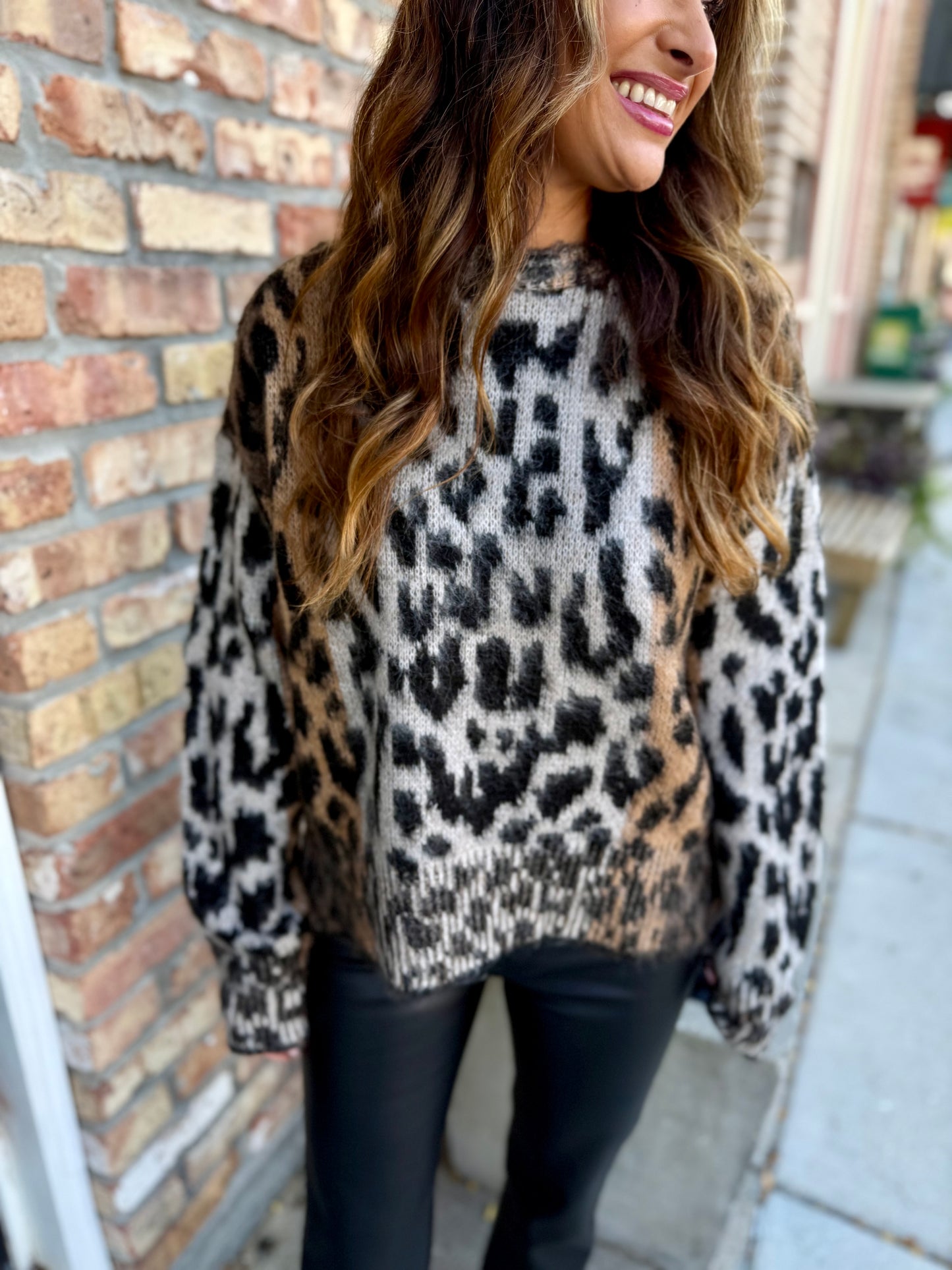 Relaxed Cheetah Sweater