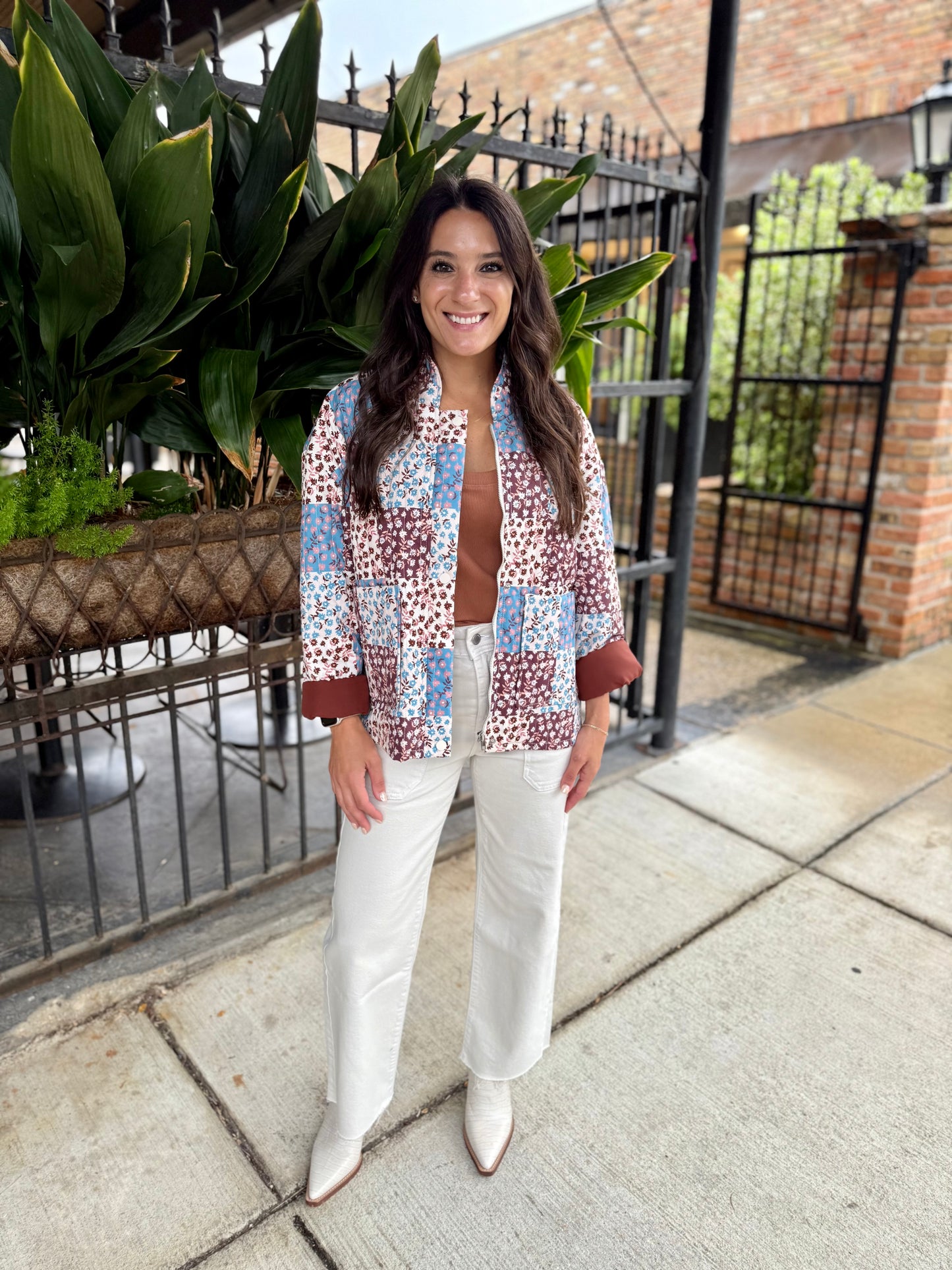 Collector Patchwork Jacket- Blue Multi