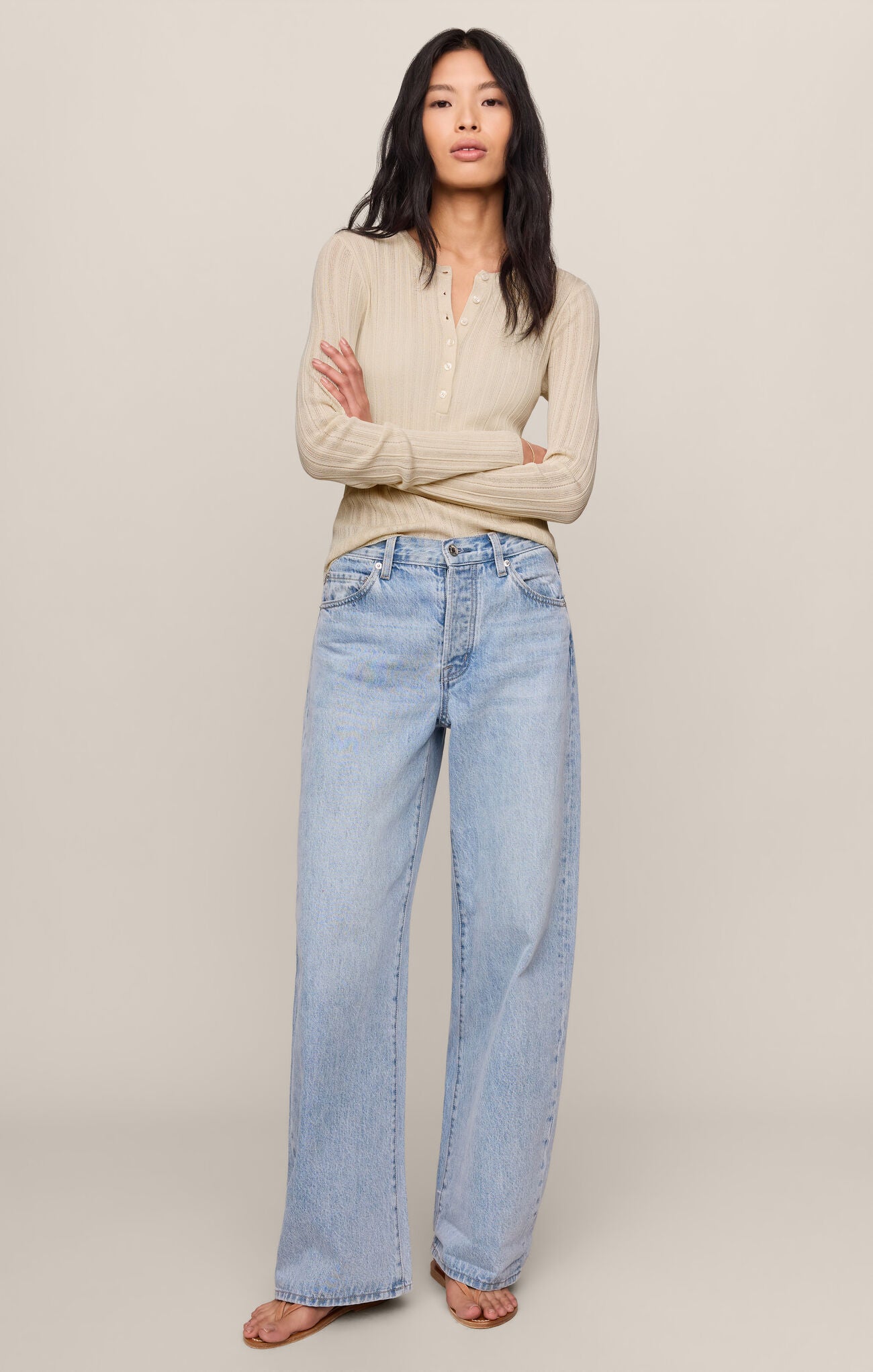 Z Supply Rowena Fine Knit Sweater- Sandstone