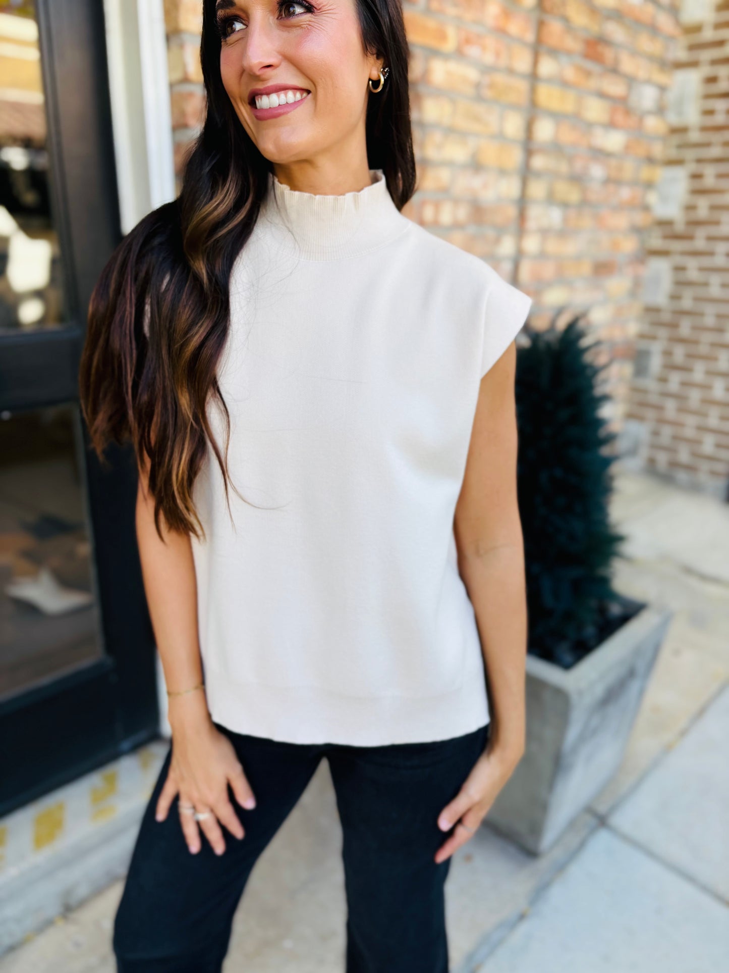 Preston Hi-Lo Muscle Top- Oatmeal