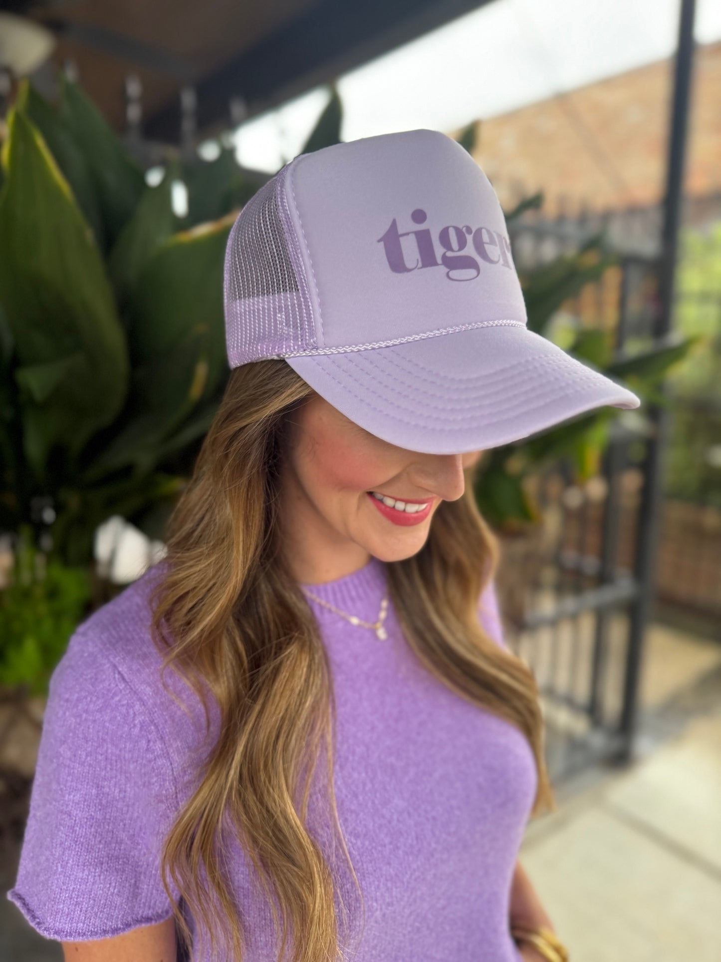 Tigers Trucker Hat- Lavender