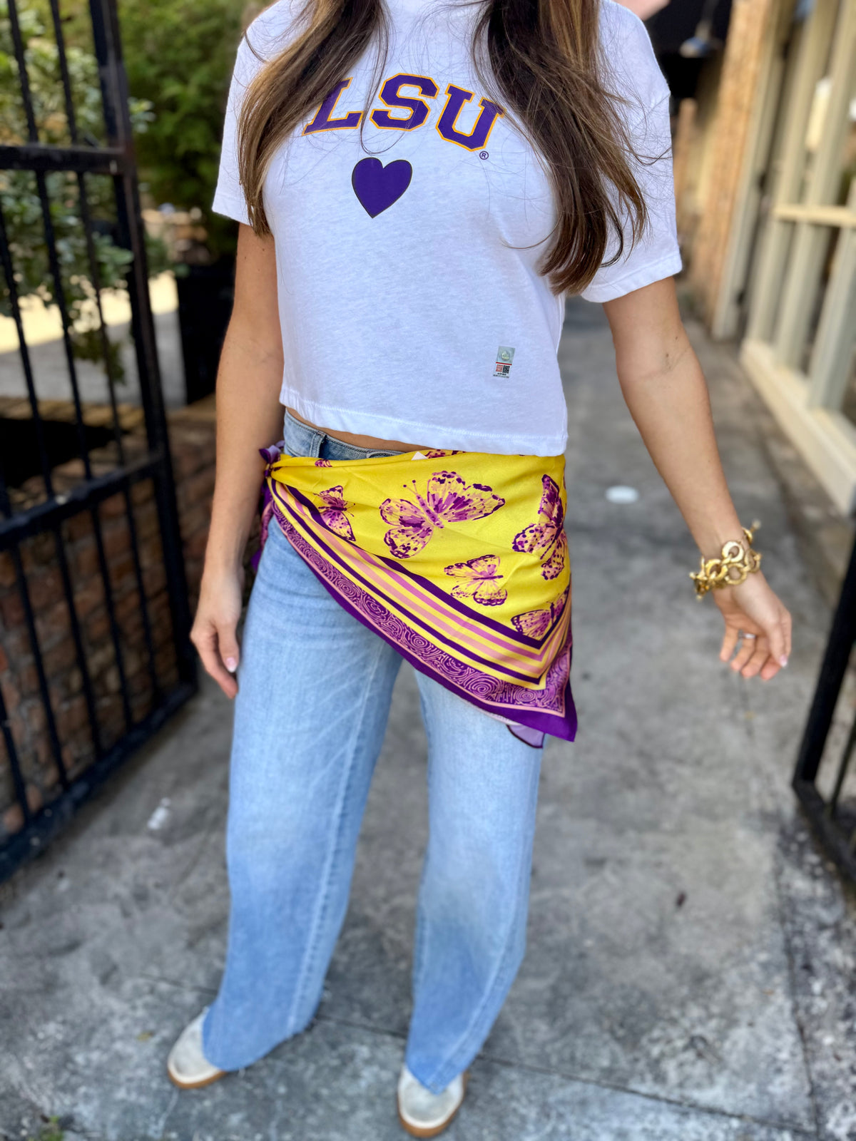 32” LSU Gameday Scarf- Butterfly